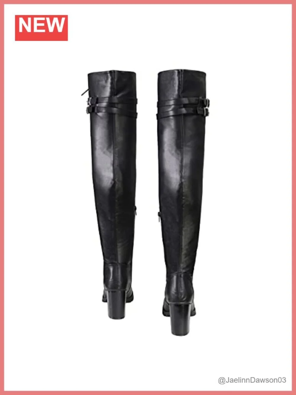 Faux Leather Above Knee Lace-Up Combat Boots Buckle Straps